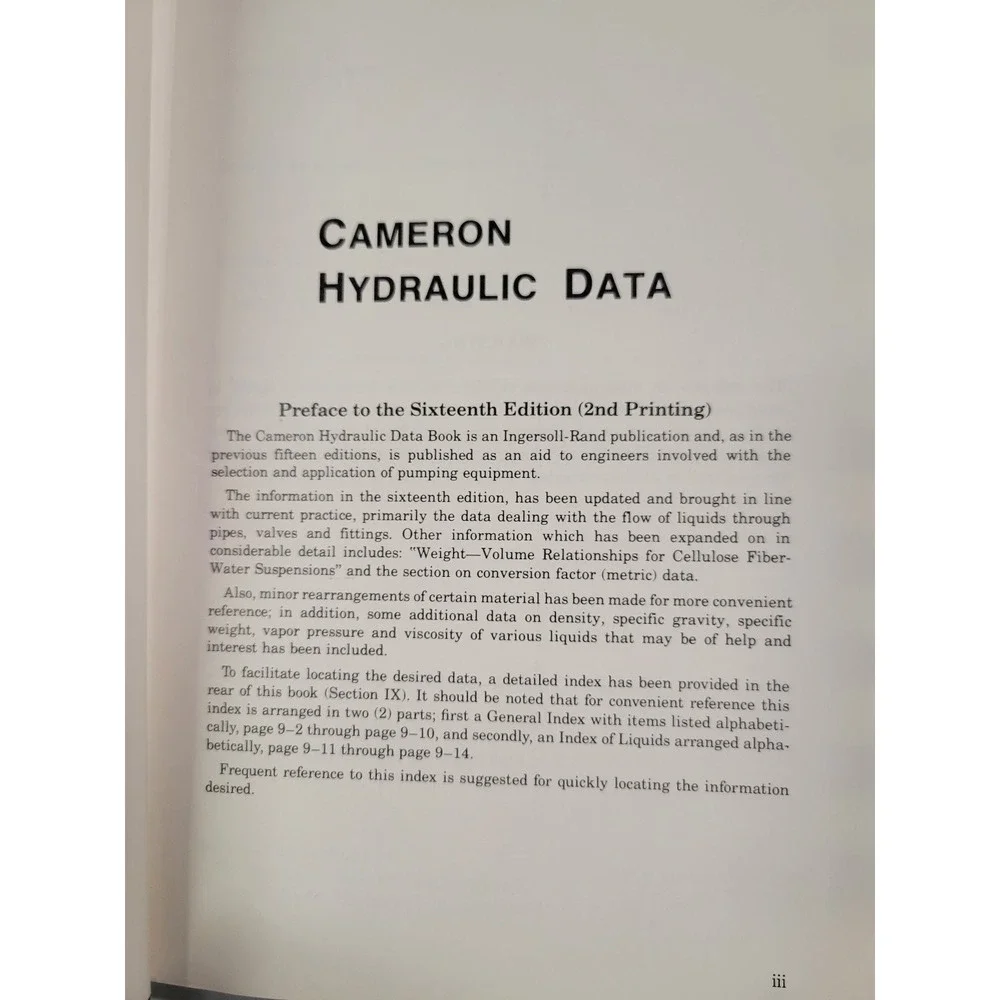 Cameron Hydraulic Data‎ Westaway Loomis 1984 16th Edition Engineering